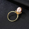 DR Water Drop Pearl S925 Silver Resizable Ring for Lady Newest Exquisite Unique Jewelry 925 Sterling Silver Rings for Women