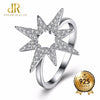 DR Zircon Hollow Star Rings for Women 925 Sterling Silver Female Engagement Wedding Party Ring Fashion Jewelry Bagues Femme 2020