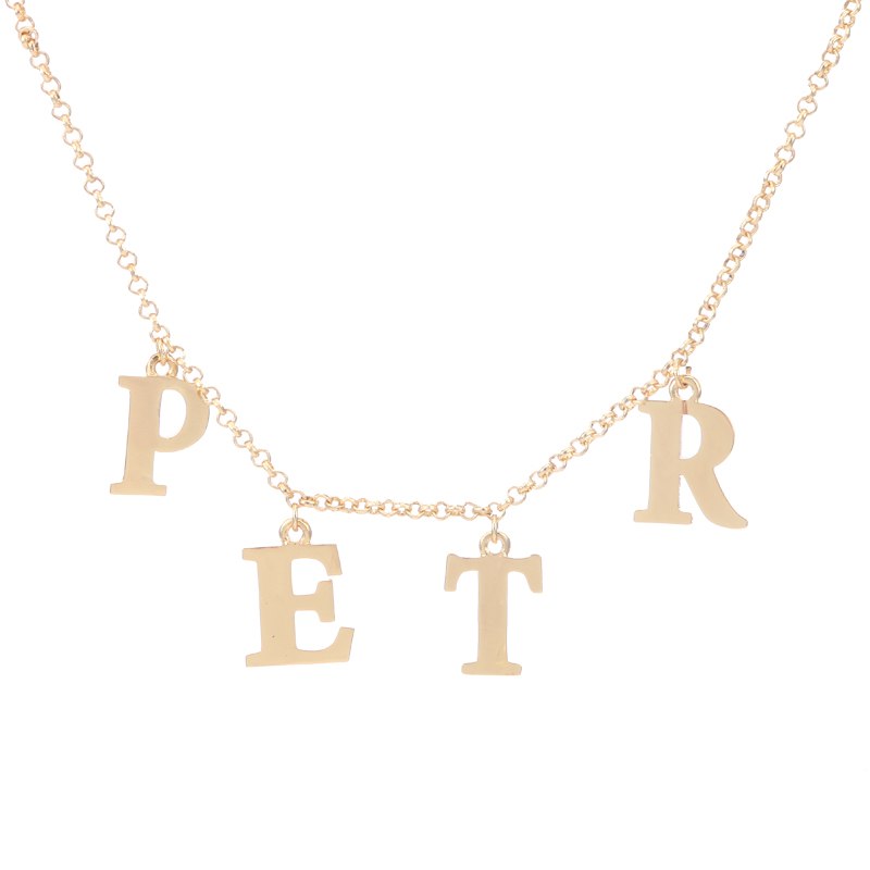 Initial Name Necklace Personlized Customized Name Letter Pendant Charms Jewelry Necklace Dainty Bridesmaid Gift for Etsy