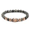 Natural Stone Men Charms Bracelets Black 6mm beads Spectrolite Copper Turtle Zircon Male Bangle Fashion Jewelry Dropship