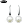 DWE407 Style Rose Gold/Silver Color Stud Earrings Fashion Brand Simulated Pearl Beads Jewelry For Women Brincos