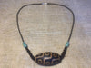 DZI 9Eyes Bead With turquoise Necklace Handmade Braided Rope Short Necklace S925 Buckle Men&Women Clavicle Chain