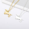 Dachshund Necklace For Women Stainless Steel Sausage Dog Shape Pendant Gold Color Animal Dog Chain Necklace Aesthetic Jewerly