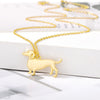 Dachshund Necklace For Women Stainless Steel Sausage Dog Shape Pendant Gold Color Animal Dog Chain Necklace Aesthetic Jewerly