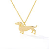 Dachshund Necklace For Women Stainless Steel Sausage Dog Shape Pendant Gold Color Animal Dog Chain Necklace Aesthetic Jewerly