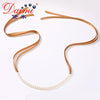 6-7mm Natural Pearl Necklace 99cm DIY Style Silk Ribbon Necklace