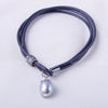 9-10mm Natural Baroque Pearl Bracelet Pearl & Leather Bracelet Wholesale Product New