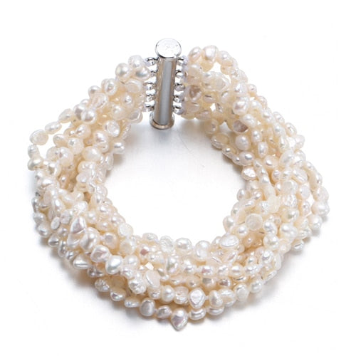 [Daimi] Gorgeous Bracelet 10 Strand Pearl Together Vintage Jewelry   [DRIZZLE]
