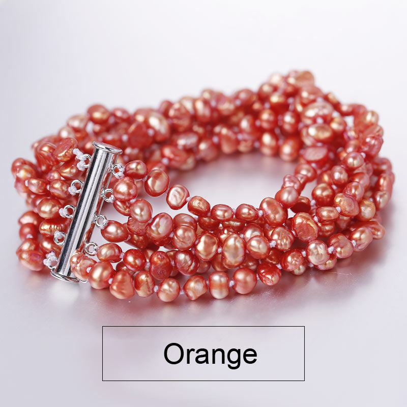 [Daimi] Gorgeous Bracelet 10 Strand Pearl Together Vintage Jewelry   [DRIZZLE]