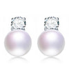 100% genuine 925 sterling silver pearl earrings AAAA pearl earrings jewelry silver stud earrings for women