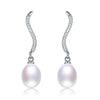 2020 new arrival 925 Sterling silver natural S-shaped pearl drop earrings fine jewelry for women
