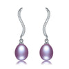 2020 new arrival 925 Sterling silver natural S-shaped pearl drop earrings fine jewelry for women
