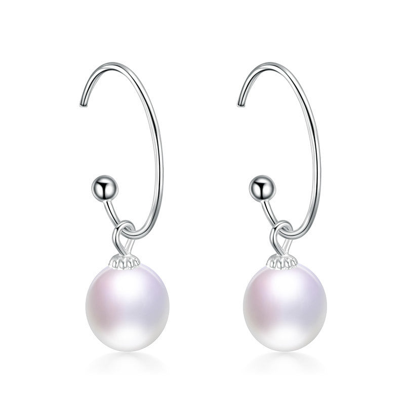 2020 new arrival 925 silver 100% natural real pearls ear rings fine jewelry for women gifts