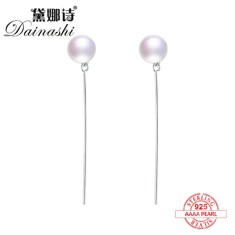 2020   brand jewelry simple generous and fashionable solid silver pearl earrings for girlfriends gifts