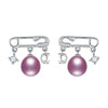 925 sterling silver pearl earrings letter lock and star pearl stud earrings fine jewelry for women engagement gift