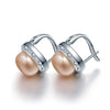 AAAA Top Quality 100% Natural Pearl Stud Earrings For Women Fashion Zircon 925 Sterling Silver Pearl Earring