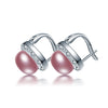 AAAA Top Quality 100% Natural Pearl Stud Earrings For Women Fashion Zircon 925 Sterling Silver Pearl Earring