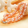 Beautiful Real 925 Sterling Silver Pearl Necklace,Natural Pearl,45cm Length,Fine Jewelry Women Necklace