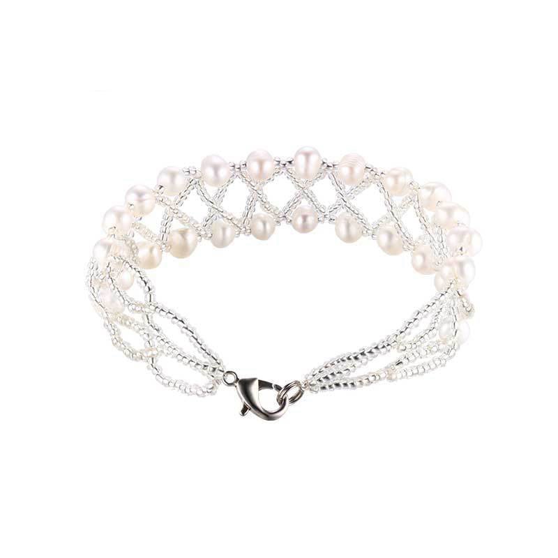 Classic Pearl Bracelets with Many Genuine Pearl Fine Jewelry Bracelet for Women Wedding and Party Gifts