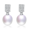 Classic Rectangle Pearl Stud Earring Temperament Real Natural Pearls Stud Earrings Fine Jewelry Earrings for Women 2020