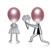 Cute Jewelry Earrings For Women 925 Sterling Silver Jewelry Propose Love Pearl Fine Stud Earrings 8-9mm Pearl Earring