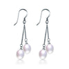 Double Pearl Earrings Teardrop Pearl Earrings 925 Sliver Trendy Dangle Earring Jewelry for Women Wedding