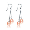 Double Pearl Earrings Teardrop Pearl Earrings 925 Sliver Trendy Dangle Earring Jewelry for Women Wedding