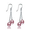 Double Pearl Earrings Teardrop Pearl Earrings 925 Sliver Trendy Dangle Earring Jewelry for Women Wedding