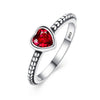 Fashion 3 Colors Rings Silver 925 Ring Cute Heart Romantic Finger Ring for Women Engagement Ring Wedding Jewelry Gift