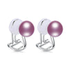 God and Silver Color Pearl Clip Earrings Simple Design 925 Sterling Silver Pearl Earring with Ear Clip for Women 2020