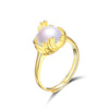 Gold Color Rings Irregular Shape 925 Sterling Silver Real Pearl Adjustable Rings Simple Thin Natural Jewelry For women