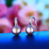 High Quality Genuine Natural Pearl Earrings 925 Sterling Silver Jewelry Pink Earrings For Women Hot