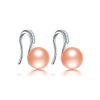 Hot Sale Genuine Natural Pearl Earrings 925 Sterling Silver Jewelry 5 Colors Pearl Earrings For Women 048