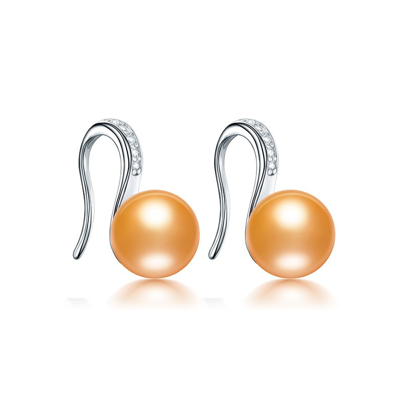 Hot Sale Genuine Natural Pearl Earrings 925 Sterling Silver Jewelry 5 Colors Pearl Earrings For Women 048