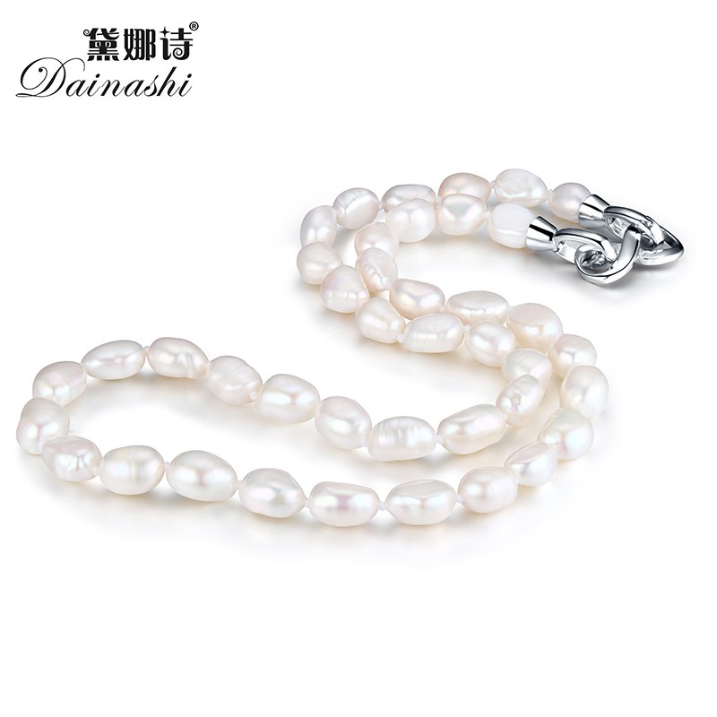 Irregular Natural Baroque Pearl Necklace Trendy Pearl Jewelry Pearl Necklaces 925 Sterling Silver for Women