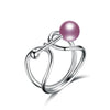 Irregular Shape Pearl Rings like Lock 925 Sterling Silver for Women Natural 100% Real Pearl Rings Jewelry for Gifts