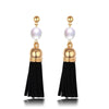 Natural Pearl Earrings for Girl 8-9mm Genuine Pearl Drop Earrings Water Drop Dangle Earrings Fashion Jewelry
