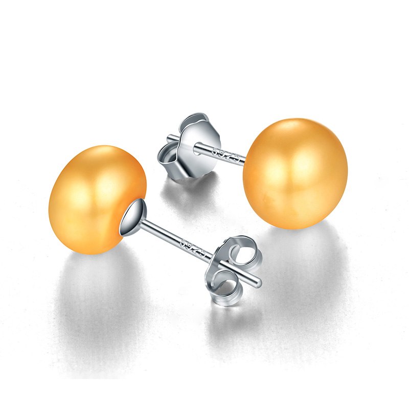 Pearl Earring 2020 New arrival White Pink Purple Color Pearl Earring 925 Sterling Silver Stud Earring