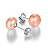 Pearl Earring 2020 New arrival White Pink Purple Color Pearl Earring 925 Sterling Silver Stud Earring