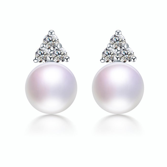 Pearl Jewelry Stud Earrings Silver 925 Jewelry Pearl with 100% Earring for Women AAAA Top Quality Pearl