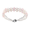 Wedding Pearl Bracelets with Red Pink Crystal Bracelets for Women Beaded Bracelet Pearl Jewelry Fine Anniversary Gift