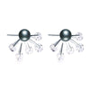 Women Fashion Pearl Earrings Rhinestone Earrings Women's Jewelry Gift Fashion Five Big Rhinestone Pearl Earrings
