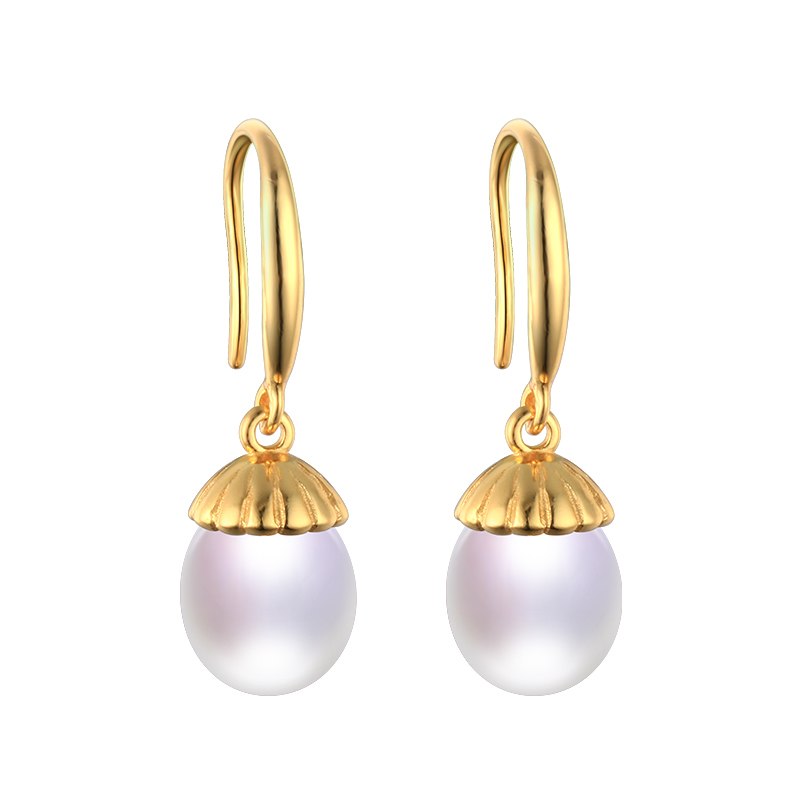 new arrival   Simple and stylish 925 Sterling Silver Pearl drop earrings fine jewelry for women wedding gifts