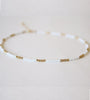 Dainty Beaded Choker  Seed Bead Choker  White and Gold Choker  Gold Beads  Seed Beads  Gold Necklace  White Choke