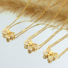 Dainty Gold Color Butterfly Pendant Necklace for Women Adjustable Neck Jewelry