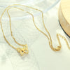 Dainty Gold Color Butterfly Pendant Necklace for Women Adjustable Neck Jewelry