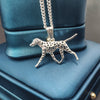 Dalmatian Spotty Dog Necklace Handmade Girl Necklace Embossed Women Pendant Jewelry Golden Color Plated Gift Box Available