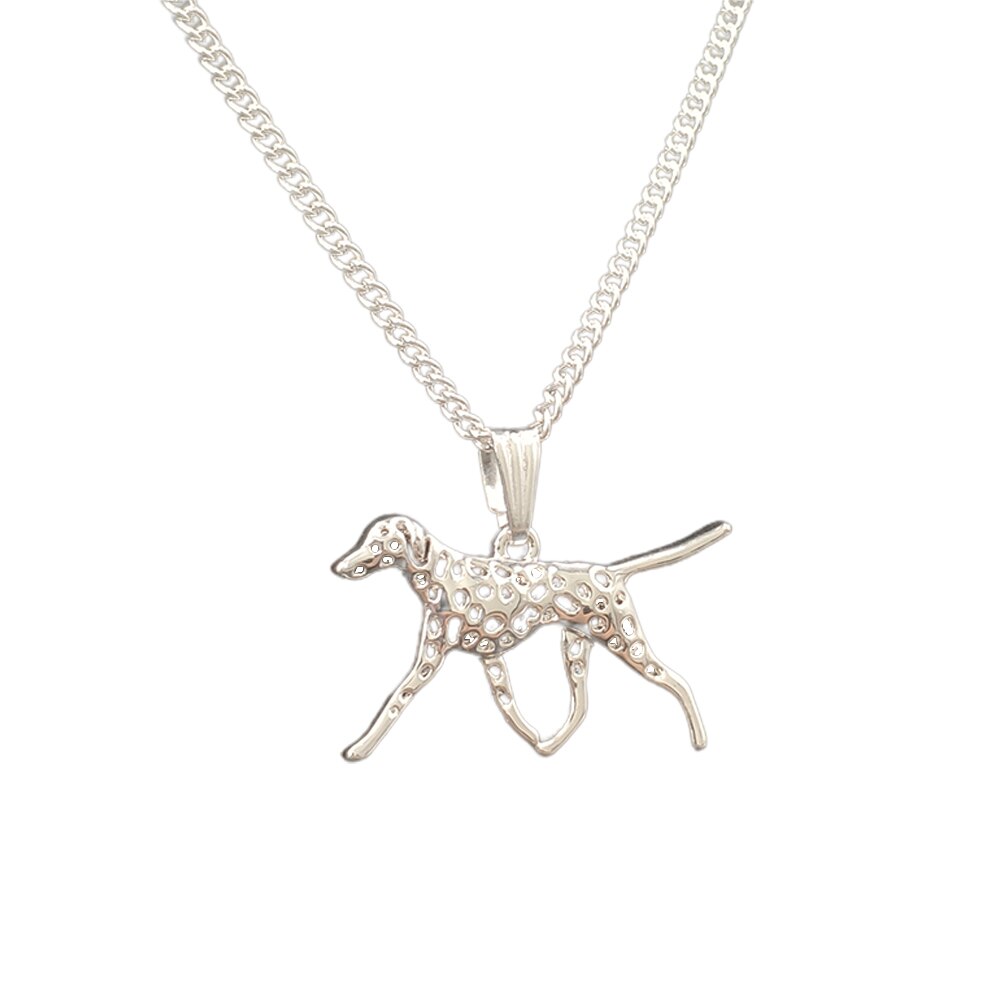 Dalmatian Spotty Dog Necklace Handmade Girl Necklace Embossed Women Pendant Jewelry Golden Color Plated Gift Box Available