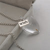 Dandelion Necklaces For Women Crystal Glass Necklace with Wish Tags Necklaces Pendants Silver Chain long Necklace