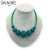 Dandie Fashionable Big Mesh Metal Ball Women Necklace